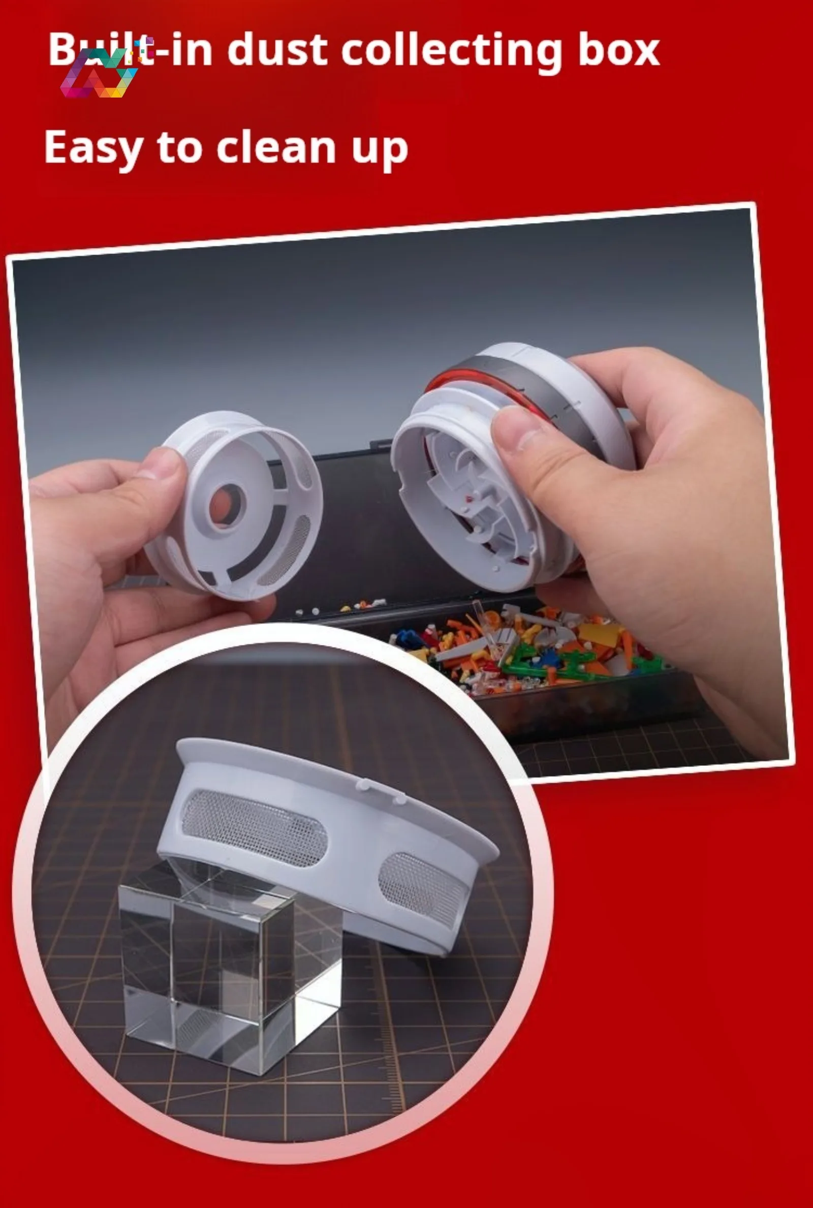 

HOBBY-MIO 13500RPM Desktop Portable Vacuum Cleaner Powerful Suction Built-in Dust Box Easy to Clean for Model Cleaning Tool