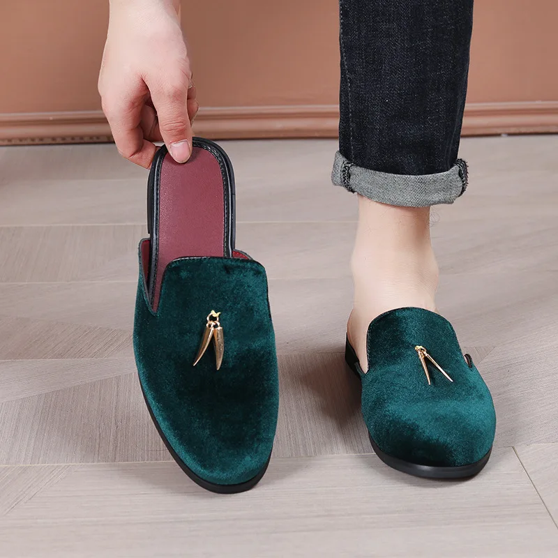 mint green swing dress Emerald Velvet Kids Loafer K1 / Emerald