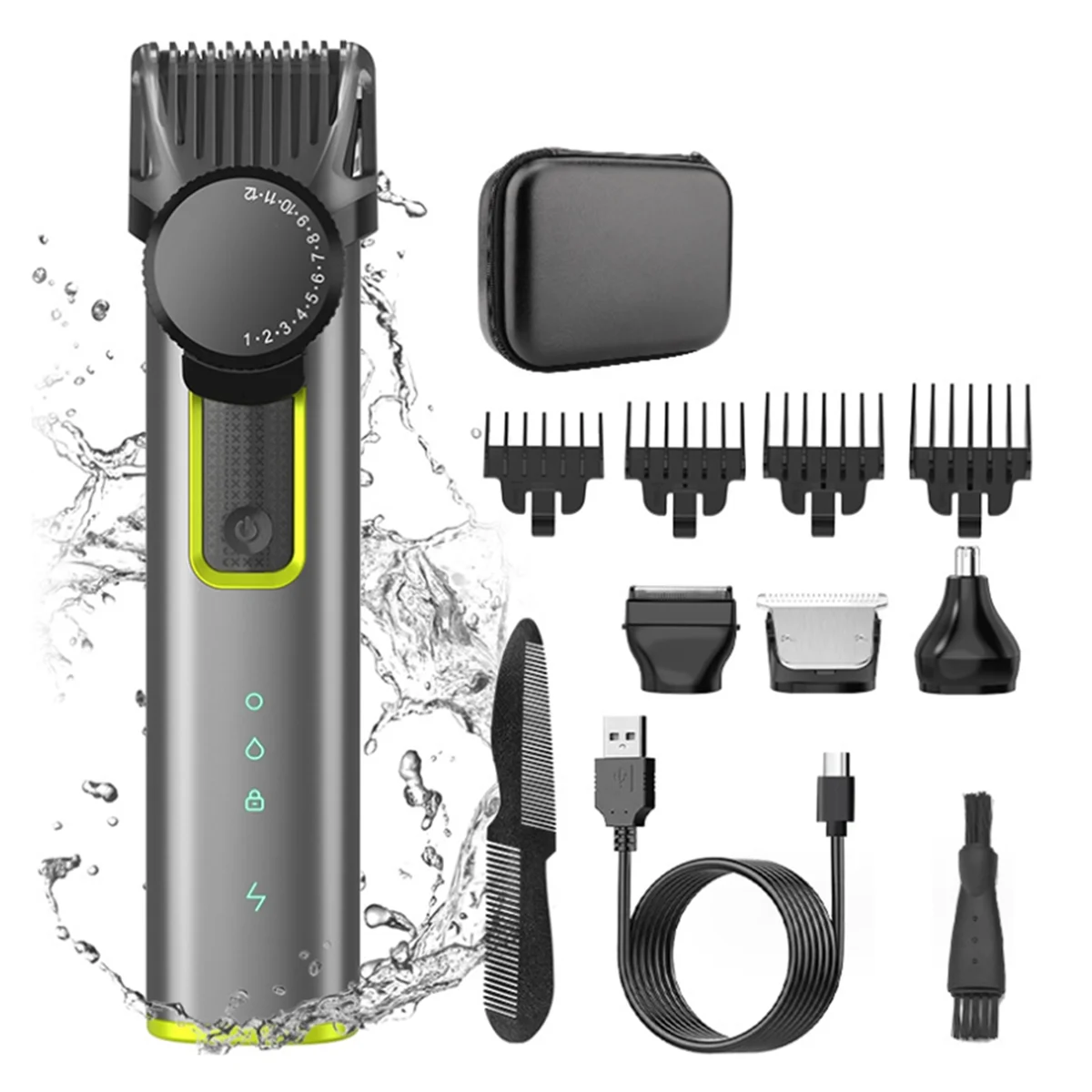 Cordless Rechargeable Hair Clipper & Trimmer Beard Trimmer for Men Adjustable Beard Trimmer with 4 Limit Combs image 5