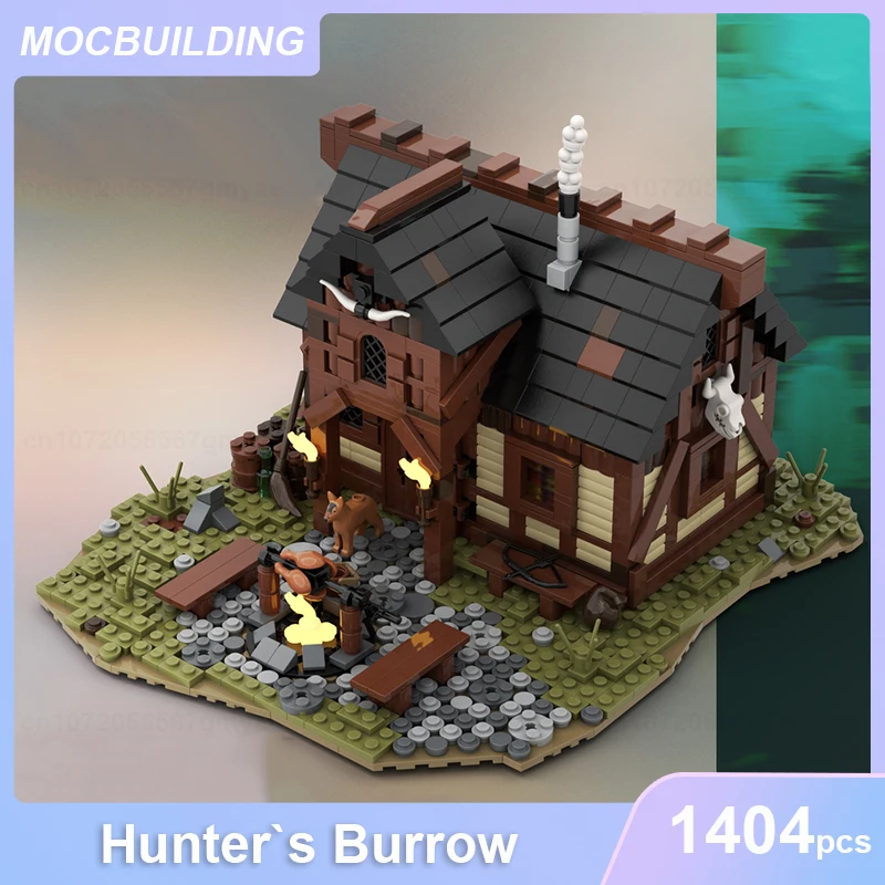 

Medieval Hunter`S Burrow Model MOC Building Blocks DIY Assemble Bricks Castle Architecture Collection Xmas Toys Gifts 1404PCS