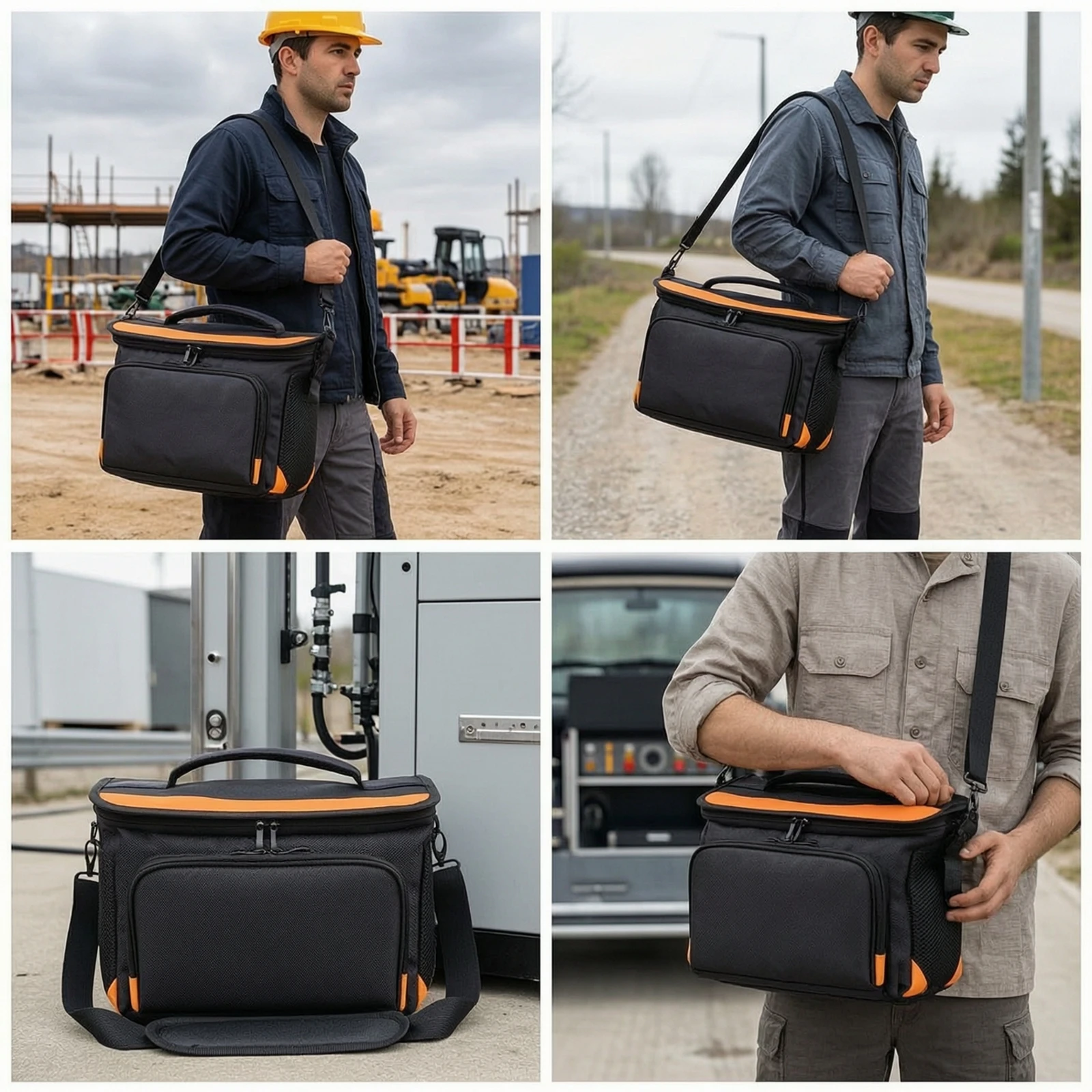 Optical Fiber Fusion Splicer Tool Bag Convenient Fiber Fusion Splicer Bag Storage Case User-Friendly Heavy-Duty for Technicians