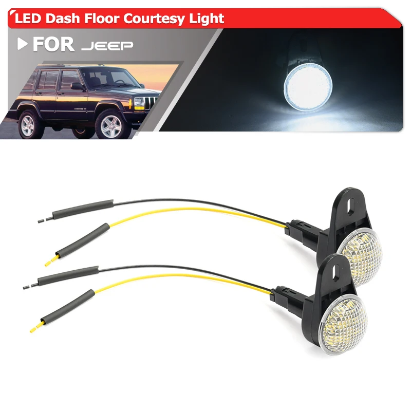 Oświetlenie podłogowe LED na deskę rozdzielczą do Jeep Cherokee XJ 97-01 Grand Cherokee ZJ 93-98 Wrangler TJ 97-98 56017442   17778AA