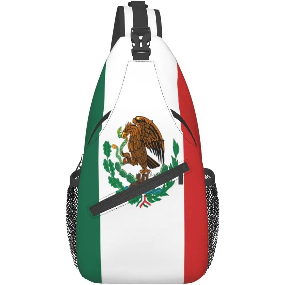 

Нагрудные сумки с флагом Мексики, рюкзак через плечо, рюкзак на ремне для путешествий, пешего туризма, сумка на плечо для унисекс, для мужчин и женщин