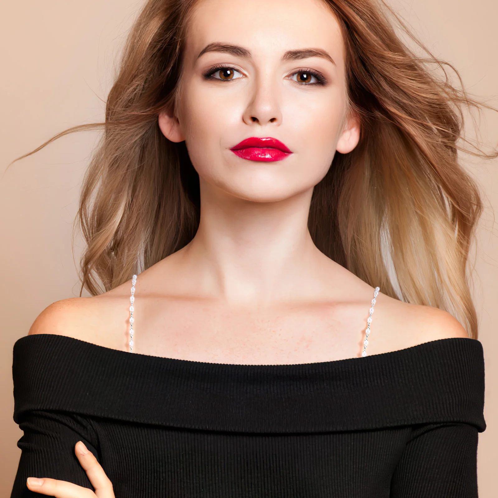 

1Pair Pearl Bra Shoulder Belts Durable Non-Slip Summer Underwear Straps Fashion Chic Bra Accessories Decoration Straps