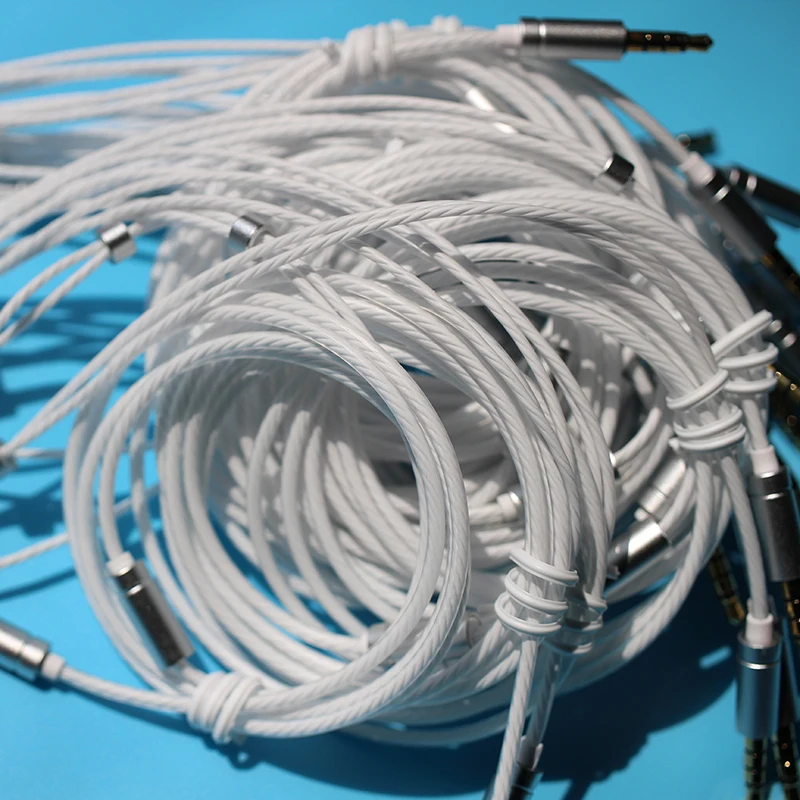 マイク付き銅ケーブル,3.5mm,1ピース,イヤホンアクセサリー,ボリューム修理ヘッドセット