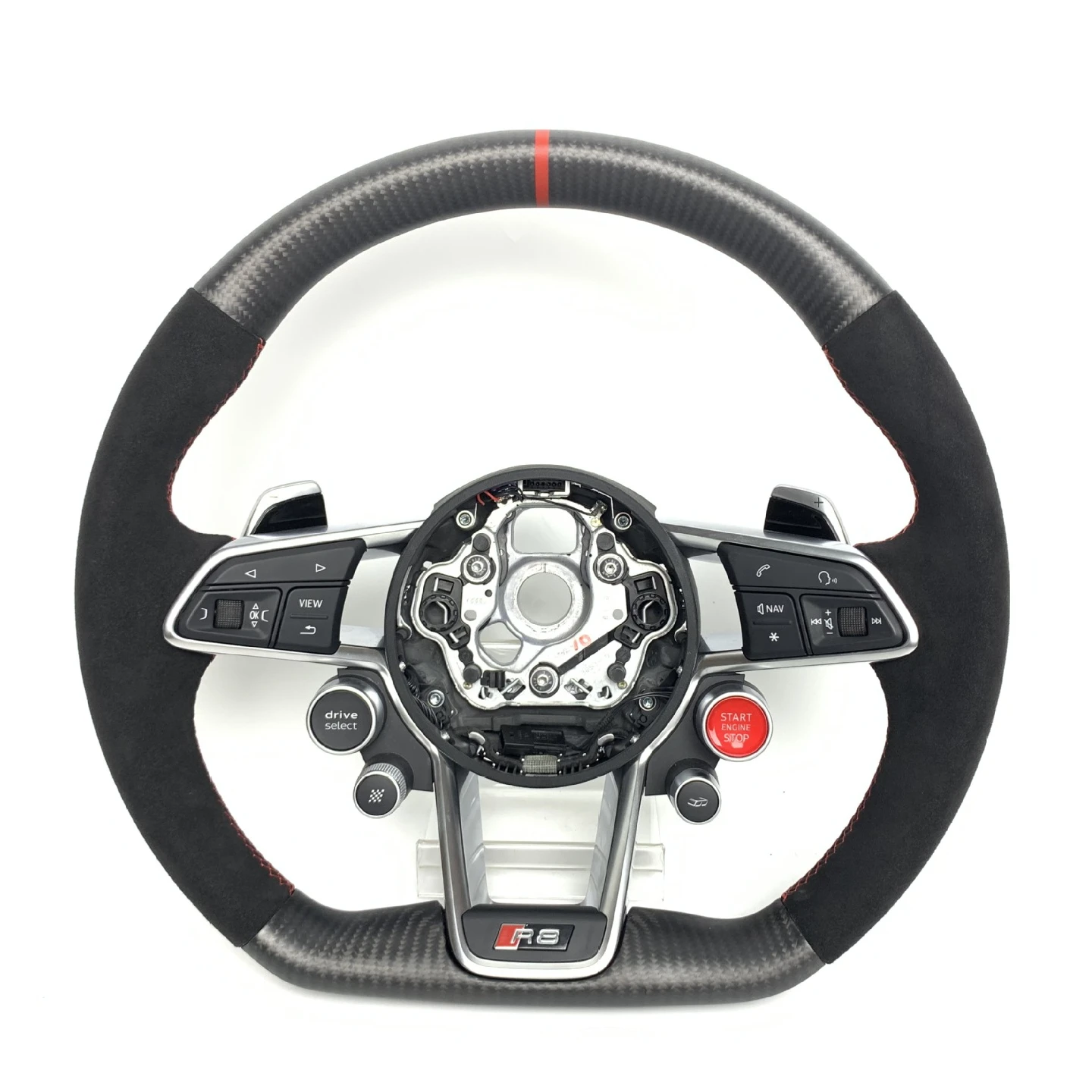 For Audi RS7 RS3 RS4 RS5 RS6 S8 Q3 Q5 A4 A5 upgrade TT R8 carbon fiber steering wheel one-click start custom steering wheel