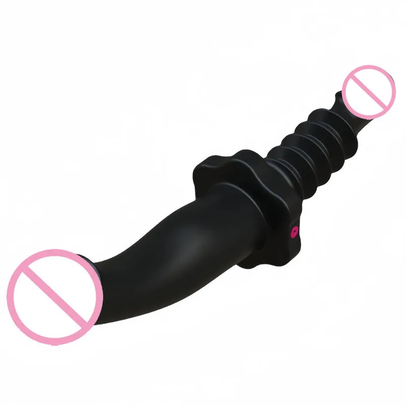 Dual-head Inflatable Dildo Big Penis Screw Thread Ribbed Vagina Stimulate Adult Female Masturbator Lesbian Sex Toy Anal Plug