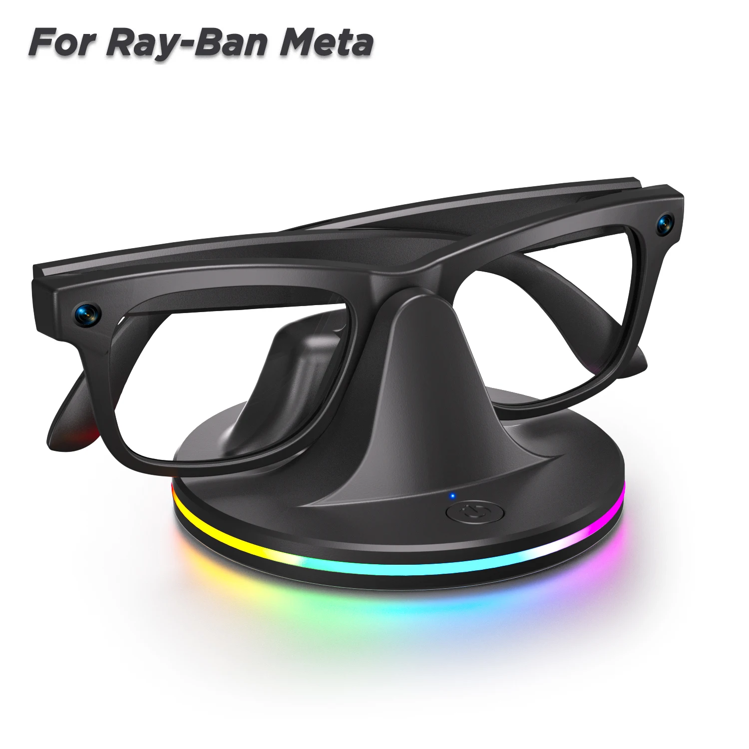 RGB Charging Dock For RayBan Meta Smart Ai Glasses Wayfarer/Headliner/Skyler/Oakley HSTN Portable Charger Stand & USB To C Cable