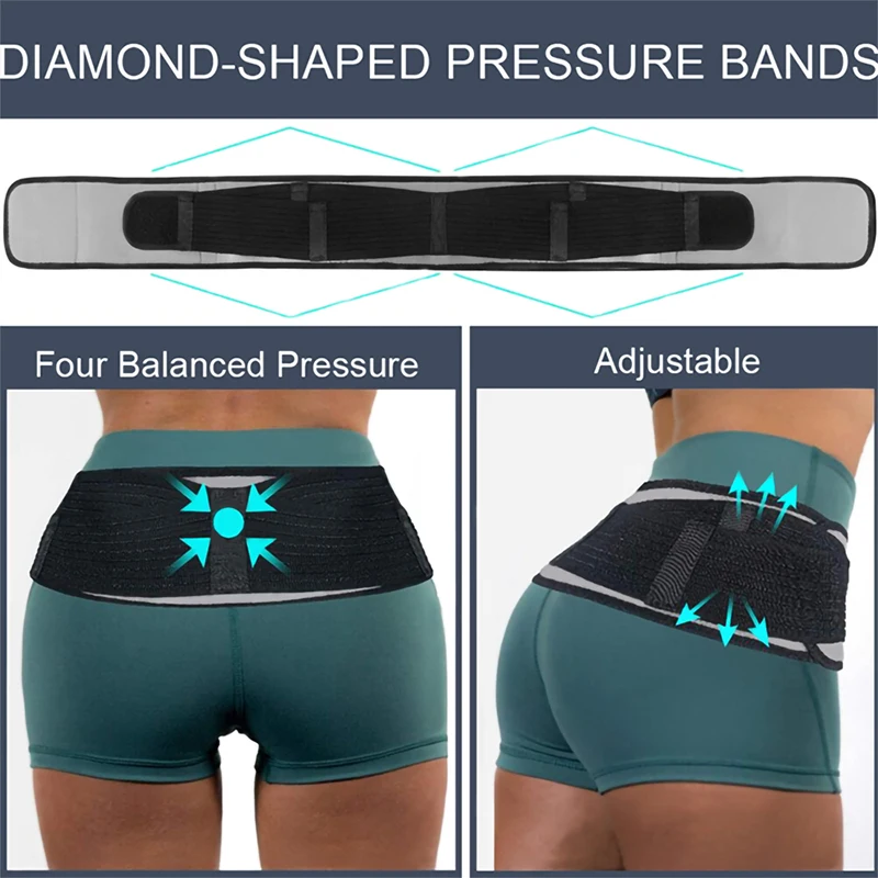 Sacroiliac Si Hip Belt Diamond Back Brace for Women & Men That Alleviate Sciatica SI Joint Nerve Pain Lumbar Pain Pelvic Support