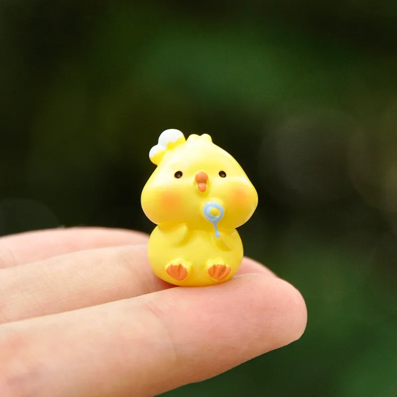 Figurinhas De Animais De Frango Amarelo Bonito, Micro Enfeites De Paisagem, Decorações De Casa, Decoração De Quarto, Acessórios De Mesa