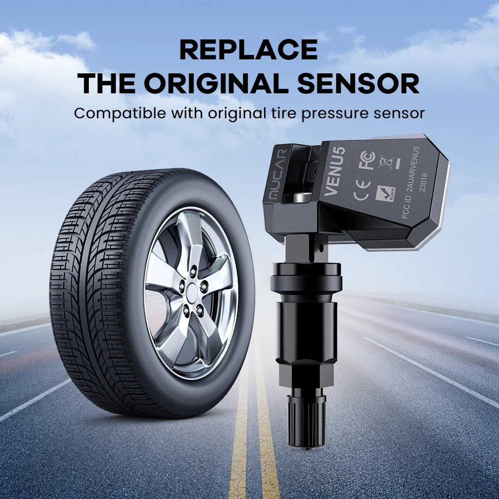 4PCS MUCAR VENU 5 Tire Pressure Sensor 315MHZ 433MHZ Universal Unlimited Programming Replace Original Sensor For VENU iPro