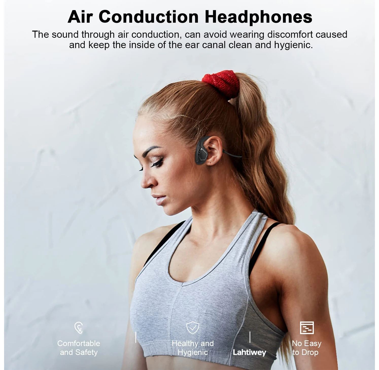 Open-Ear Business Bluetooth Headset Trucker Bluetooth 5.4 Headset with Rotatable Microphone for Ultra-Clear Calls Office Driving