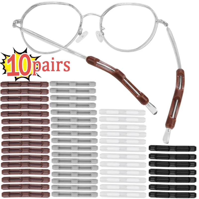 1/2/5/10Pairs Glasses Anti-slip Cover Anti-lost Silicone Ear Hook Glasses Legs Sleeve Holder For Sunglasses Glasses Accessories