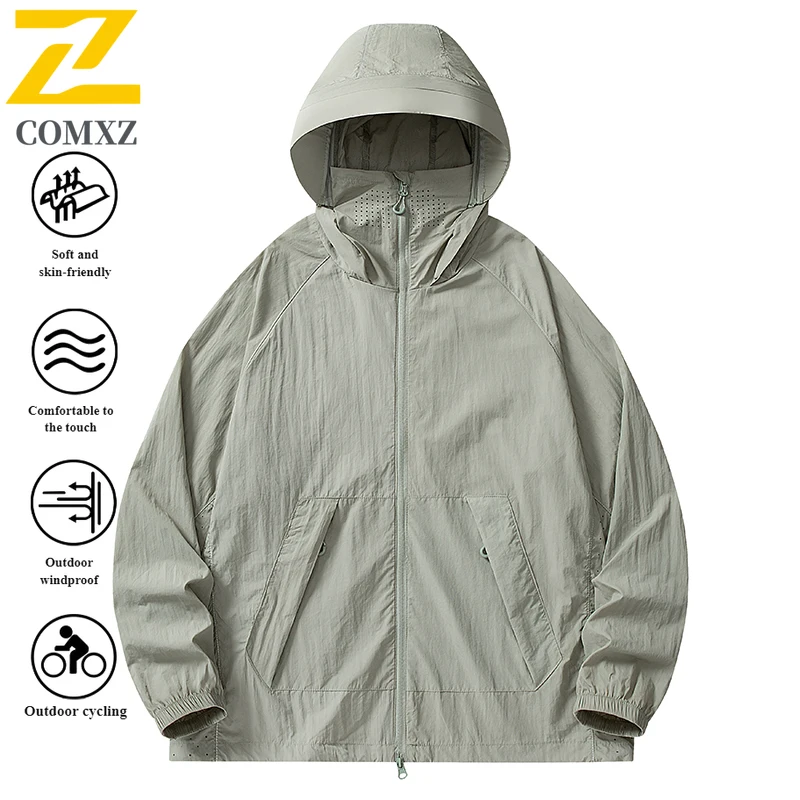 سترة صيفية للرجال خارجية بعامل حماية من الأشعة فوق البنفسجية 50 + سترة حماية من الأشعة فوق البنفسجية خفيفة الوزن للغاية من الحرير الجليدي سريعة الجفاف معطف صيد للمشي والاستخدام اليومي 2025 #4