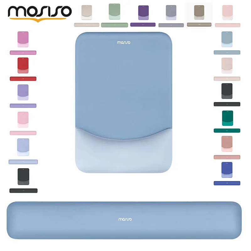 

Подставка для запястья для коврика для мыши и набор клавиатуры, прямоугольный эргономичный коврик для мыши, нескользящая основа, домашний офис, облегчение боли, коврик для набора текста