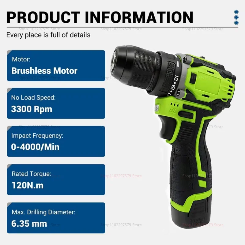 18v 2 em 1 broca de lítio e chave de fenda elétrica ferramenta elétrica sem escova 45nm torque compacto multifuncional sem fio renovação doméstica