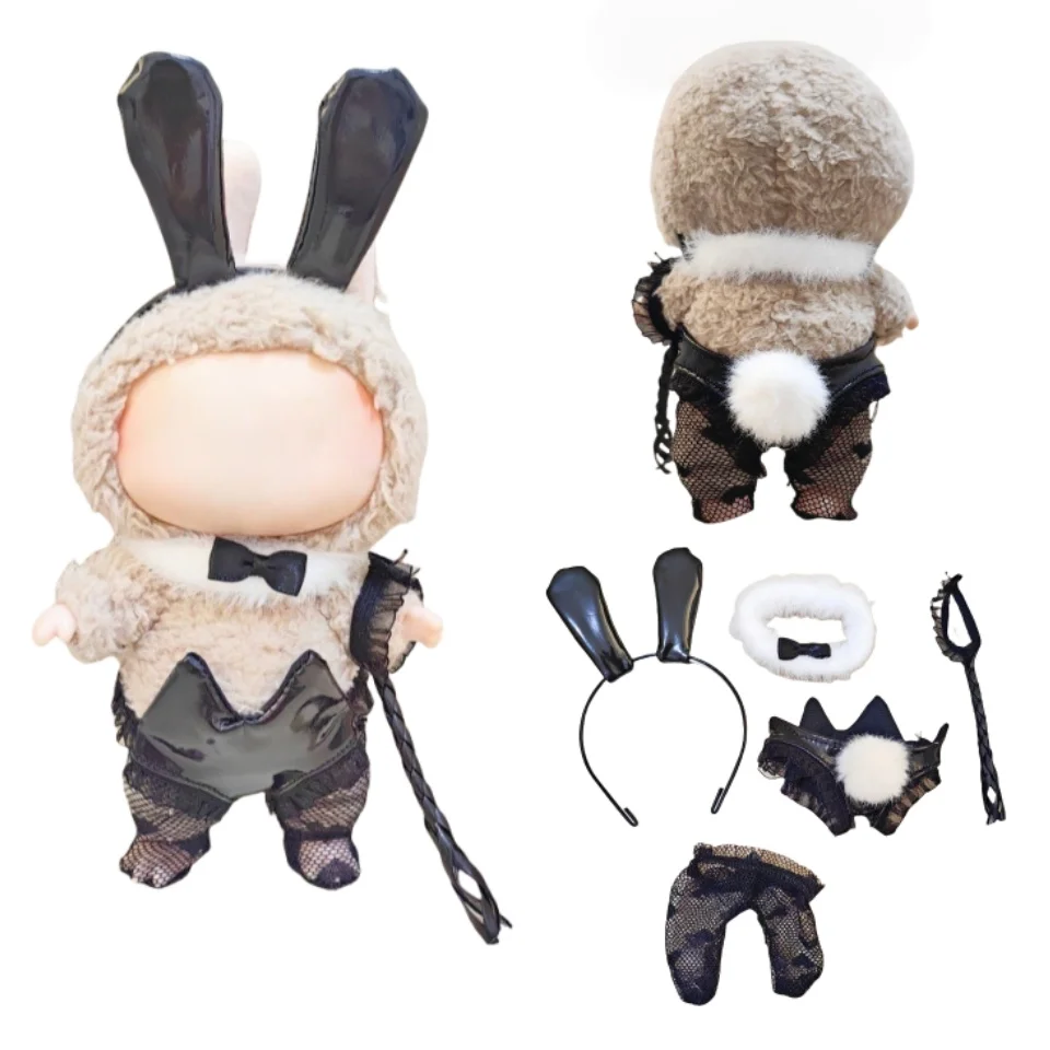 

17cm doll costume blind box, vinyl doll dress-up game, Black Silk Bunny Girl cute set doll costume