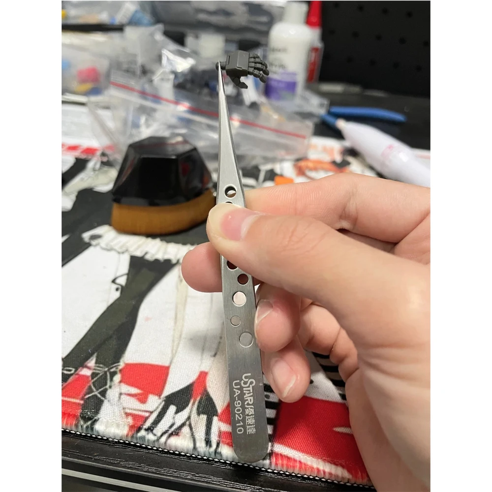Precision Angled Straight Decal Tweezers Plastic Military Model Kit Art Doll Handicraft Building Making Tool