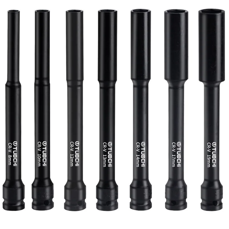 Soquete Hexagonal de Impacto Extra Longo Drive Point Cabeça de Chave de ar Soquete 198 mm mm 10 mm 12 mm 13 mm 14 mm 17 mm 19 mm Parede Fina