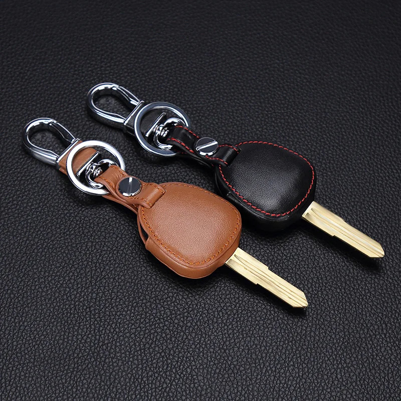 New design Genuine Leather cover wallet key remote case For Mitsubishi outlander ASX colt LANCER Grandis Pajero sport 2 buttons