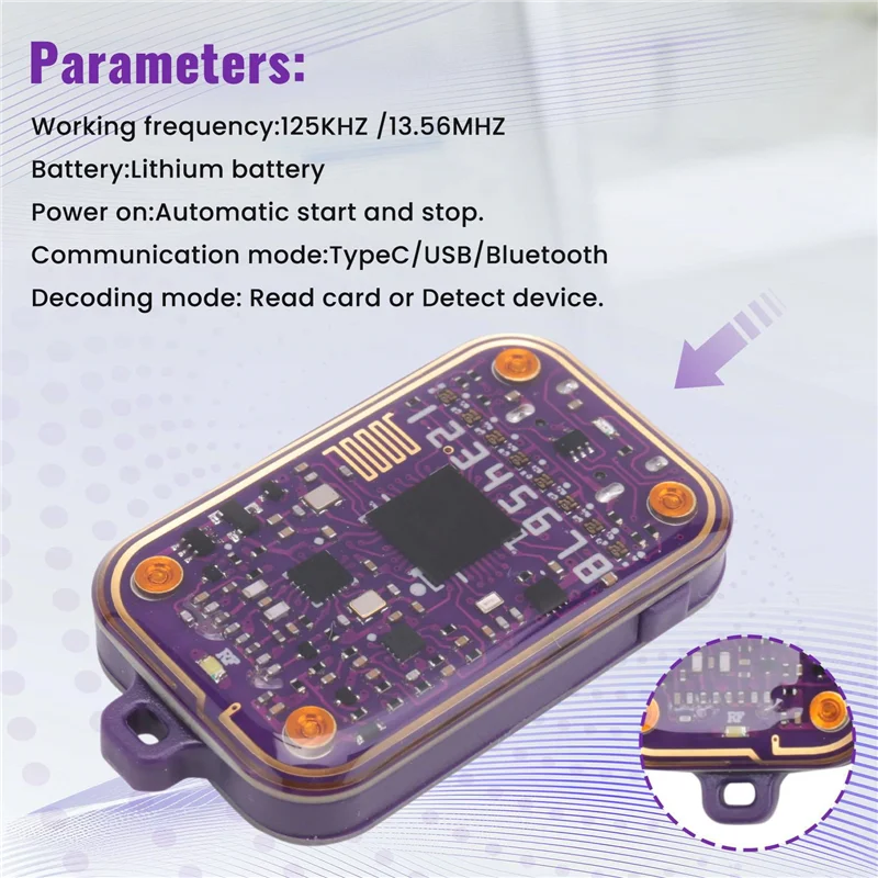 

ELECT-3X RFID Смарт-чип-ридер Эмулятор смарт-карт EM125KHZ IC 13,56 МГц Декод значка RFID-эмулятор Устройство чтения