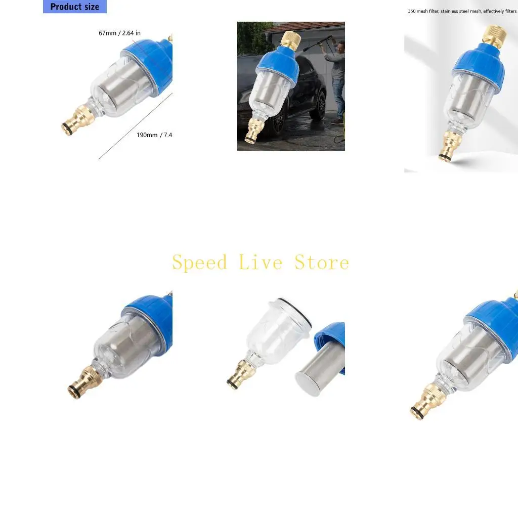 547C High Pressure Universal Car Wash Water Filter With Precisions Mesh For Effective Sand And Dirt Removal