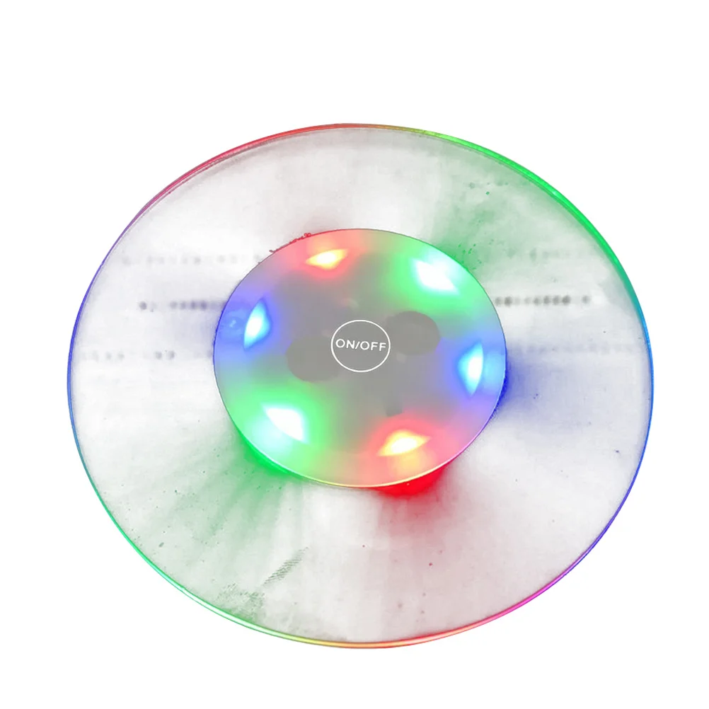 

2pcs Led Cup Mat Transparent Colorful Flashing Coasters Waterproof For Drinks Party Bar Home Gift Led Coasters For Drinks