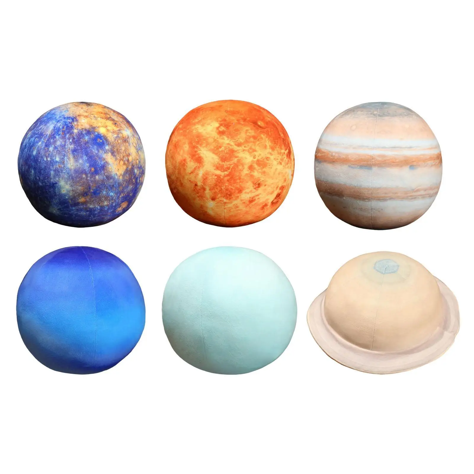 Stuffed Planet Plush Toy Mini Soft Pillow Doll Home Decor Toy for Children Learning Science and Play
