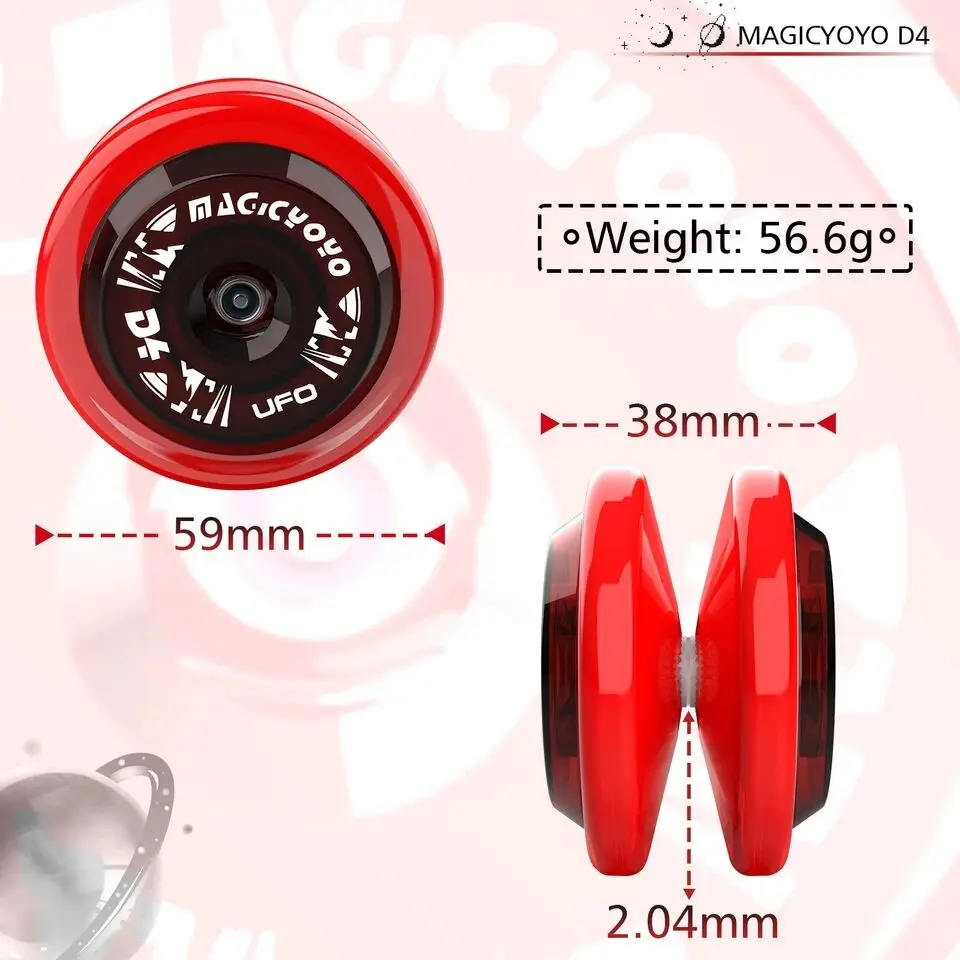 MAGICYOYO D4 Original, juguete básico 2A de plástico para principiantes, práctica de sueño, regalo de cumpleaños para niños