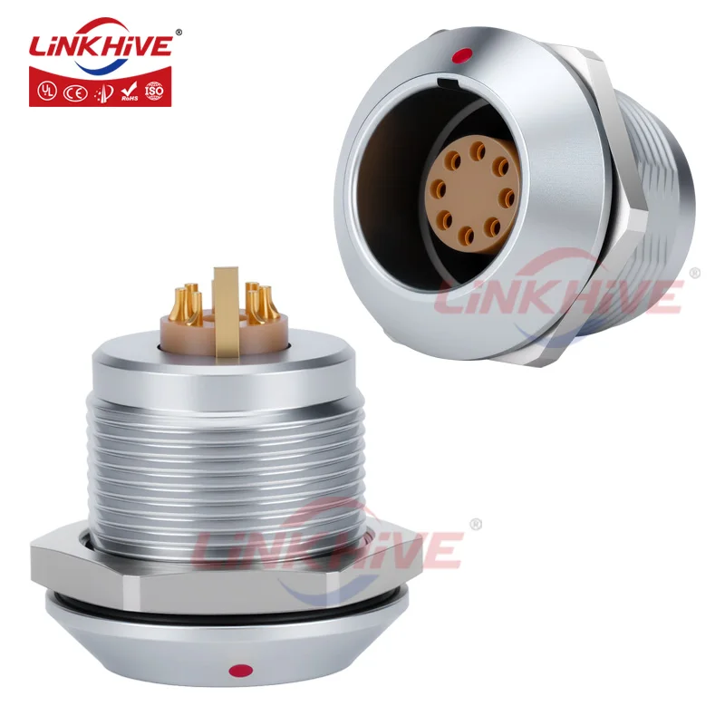 متوافق مع LEMO ENG 0K 1K 2K 3K 4K سلسلة 2 3 4 5 6 8 9 10 12 14 16 18 20 24 26 30 32 40 48Pin موصل الإغلاق الدفع والسحب #1