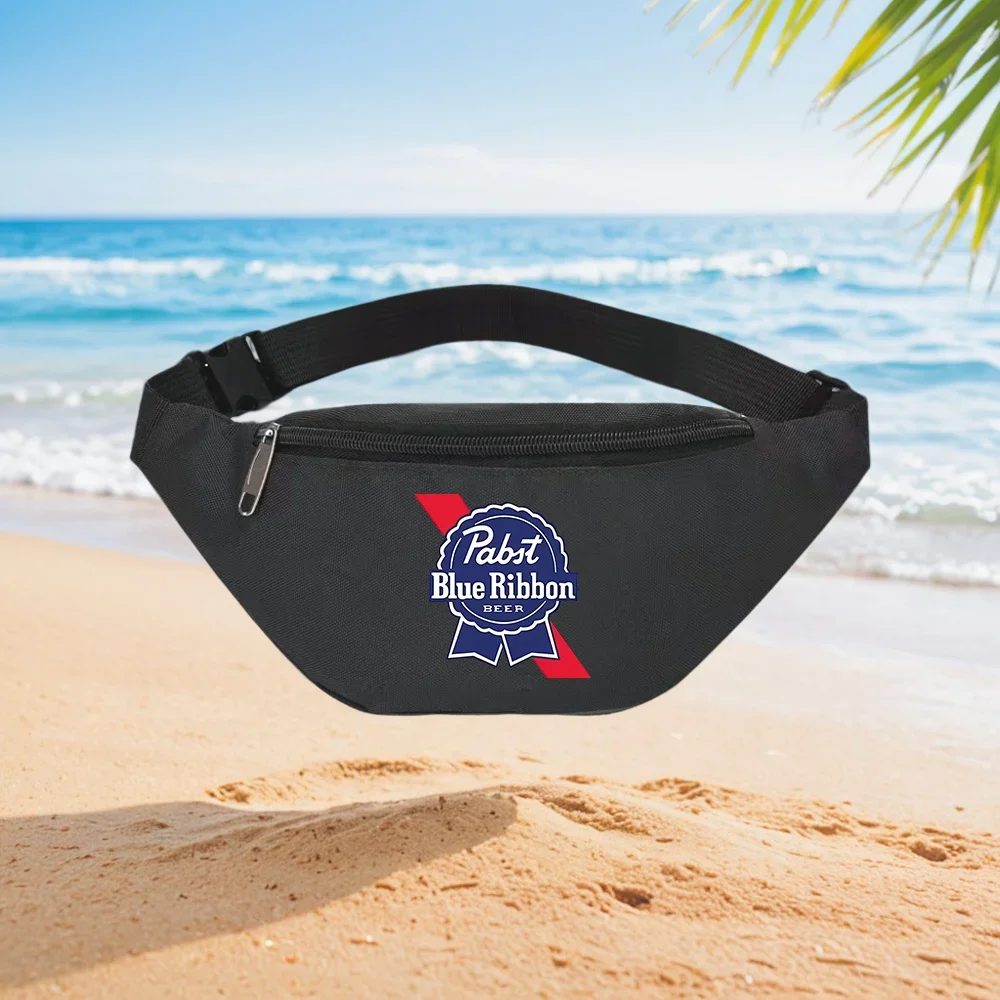

Pabst Blue Ribbon Beer Logo Design Waist Backpack Crossbody Chest Bag Street Casual Sporty Fashionable Simple Unique Printed Des