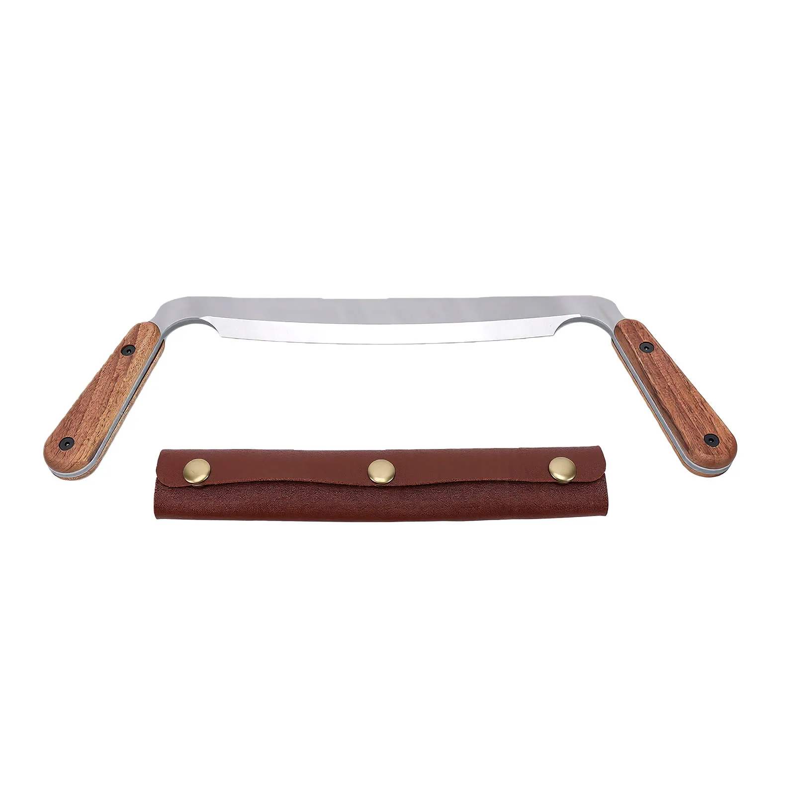 Draw Cutter Curved Shave Bark Peeling Stripper Woodworking Debarking Hand Tool with HSS Blades 8in Bark Stripper Tool