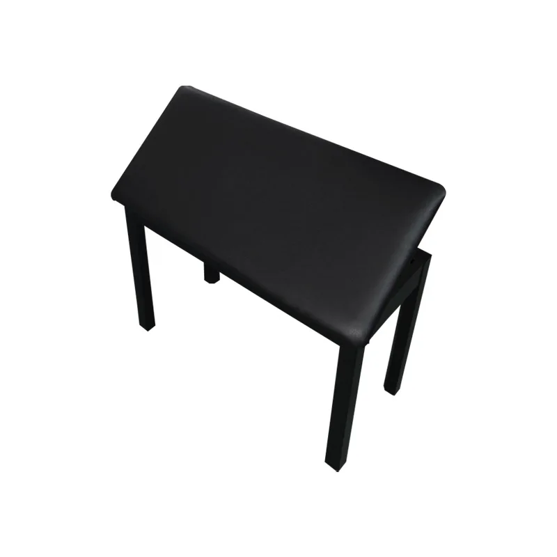 Double flat straight-legged wooden piano stool, guzheng electronic organ universal with bookcase