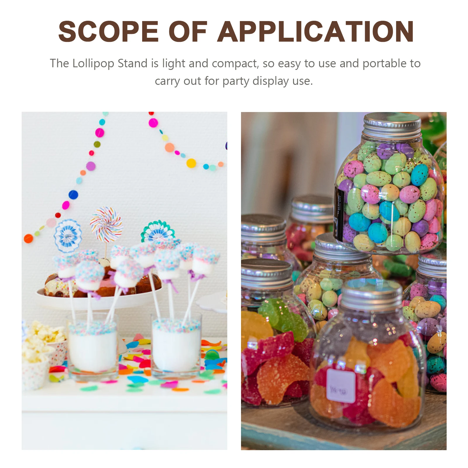

Multi-layer Lollipop Stand Candy Display Rack Cake Pop Holder PP Material Easy Assembly Portable Storage for Party Use