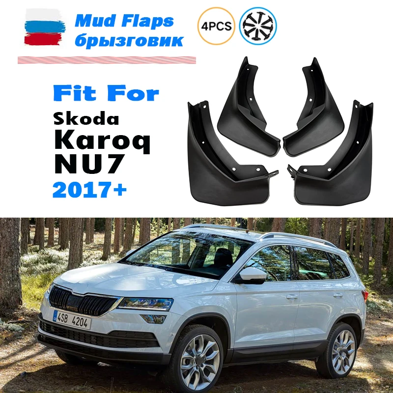 4x For Skoda Karoq Front and rear wheels Mudguard Fender Mud Flap Guards Splash Mudflaps Car Accessories 2017 2018 2019 2020+