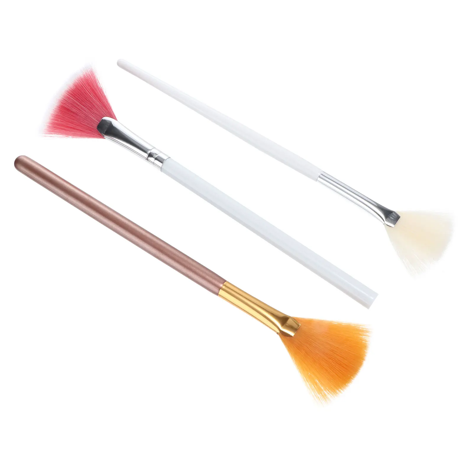 3 Pcs 나일론 팬 모양의 메이크업 브러쉬 아이 섀도우 블렌딩 페이스 파우더 고품질 오래 지속되는 안전한 소재