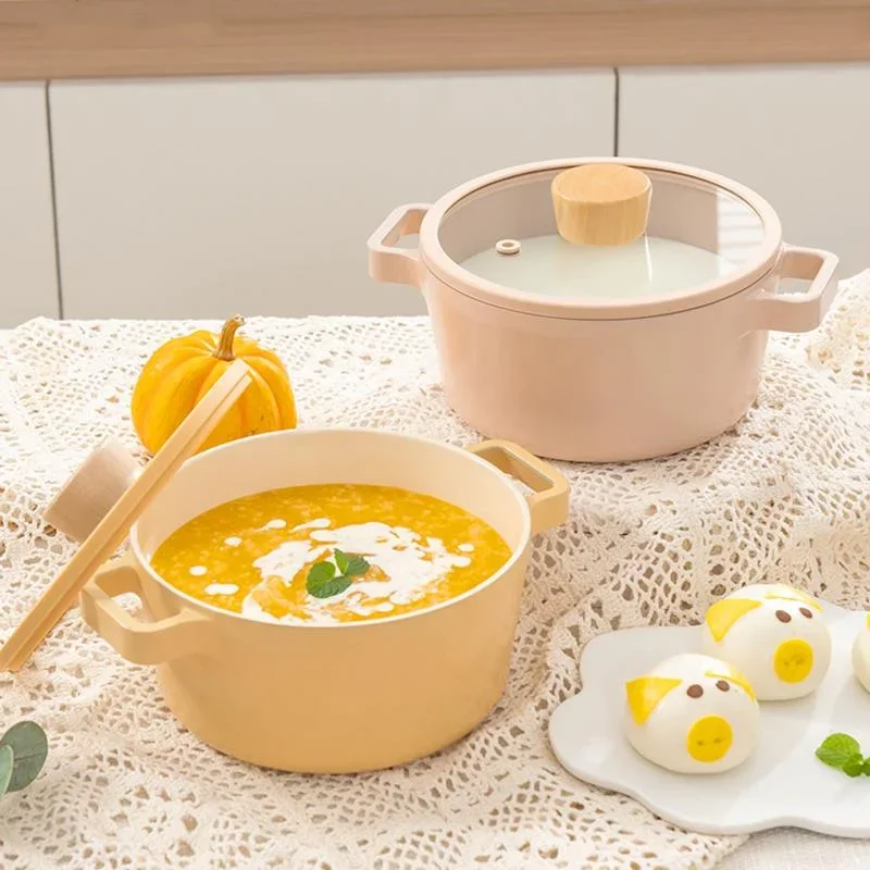 Sleek  Chic Baby Food Ceramic Cooking Pot Effortless NonStick Small Milk Pan HighEnd Kitchenware for Perfect Fried Eggs