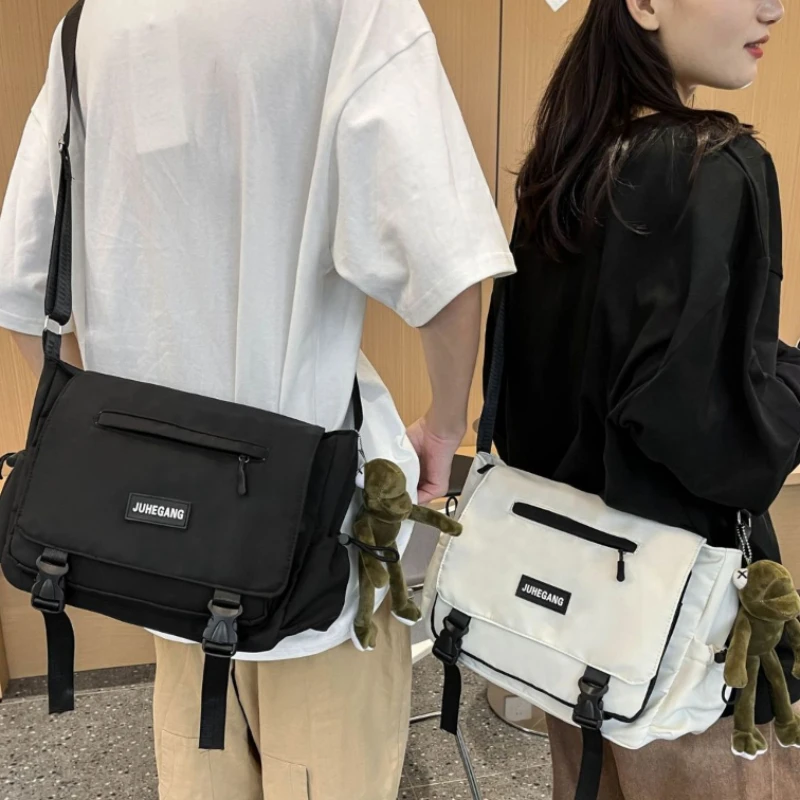 Japanese Harajuku Dark Canvas Bag Korean Version All-purpose Girl Postman Bag Student Messenger Bag