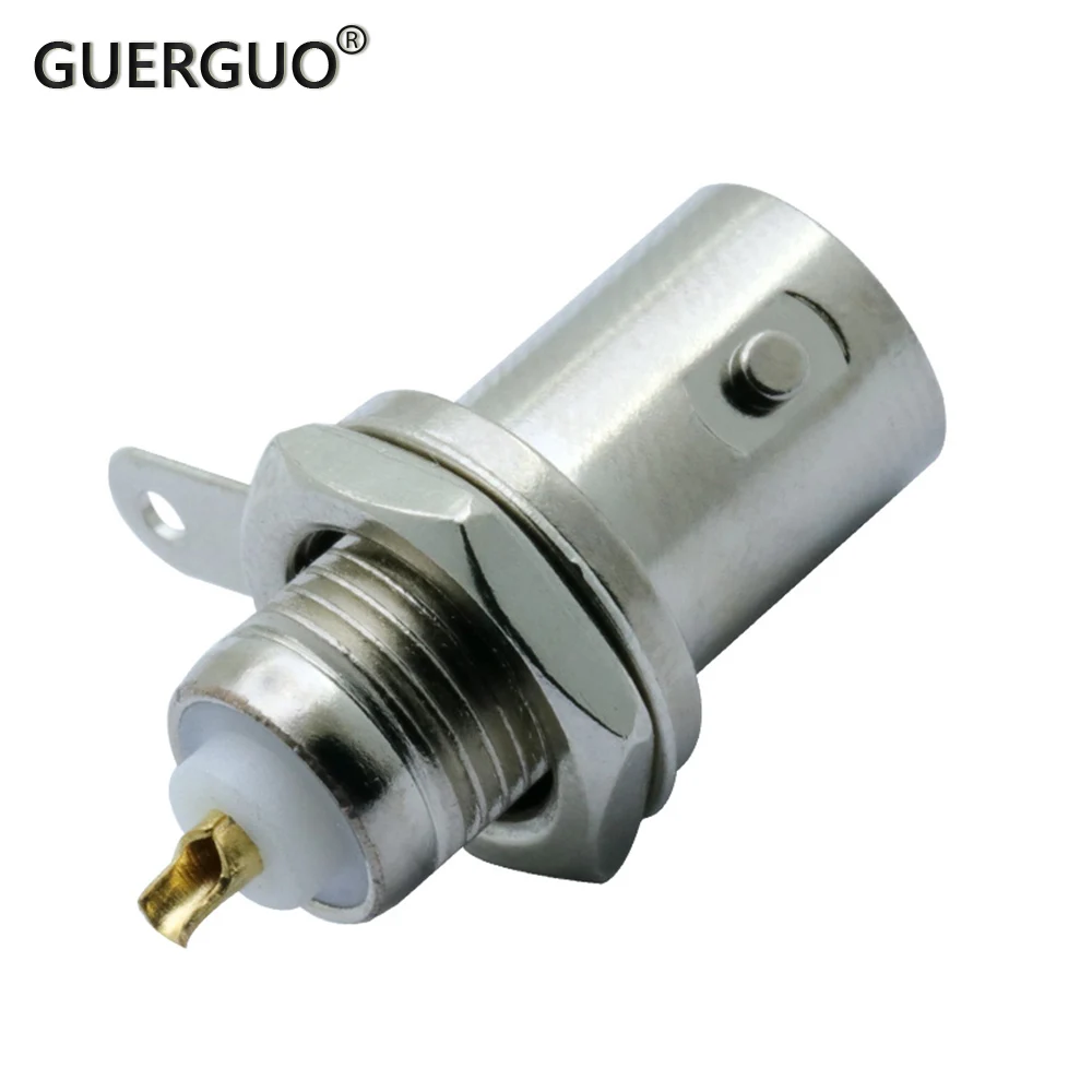 

2PCS Pure Copper BNC Socket Panel Holder Q9 Female 50KY Video BNC Connector Oscilloscope Socket Signal Source