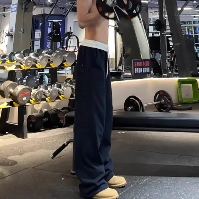 Men Clothing S-2Xl Sweatpants Plus Size Man Spring Autumn Versatile Fashion Leisure New Men's Straight Leg Pants Loose Overalls