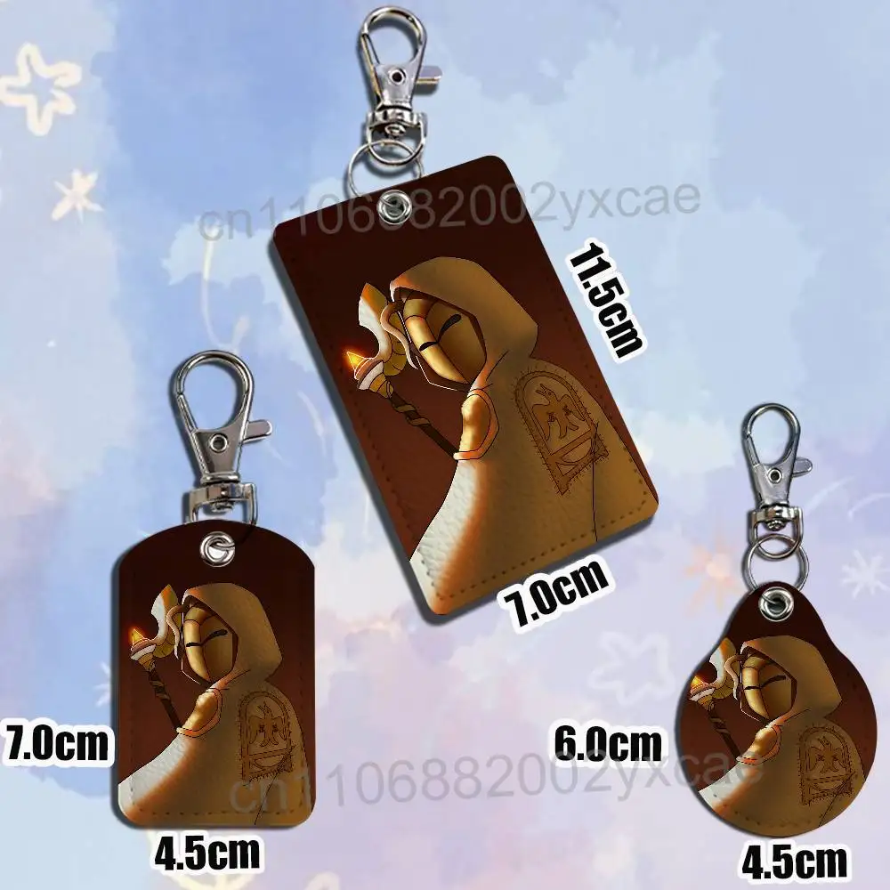 Luz Flapjack Noceda The Owl House Leather Keychain Badge Holder with Lanyard ID/Access Card Holder Key Ring Accessory Option view 6
