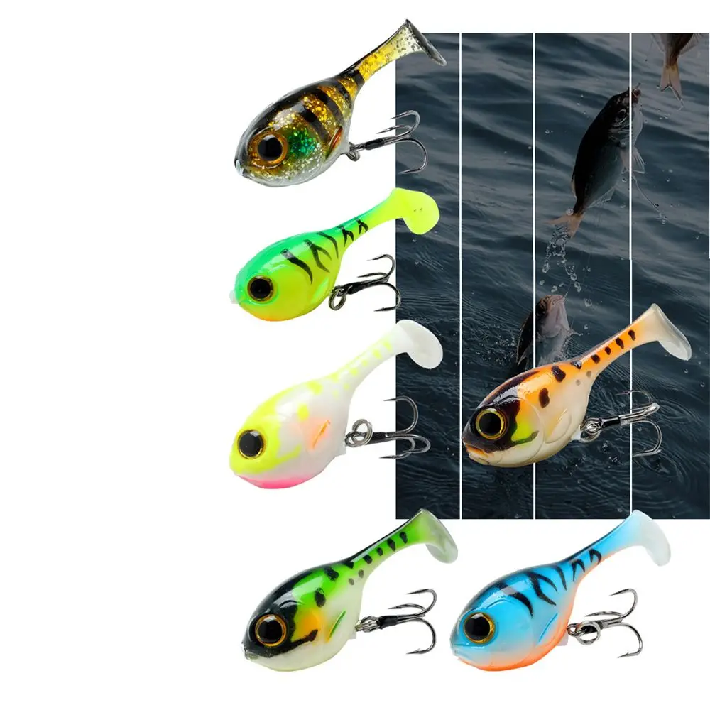 Hot High Quaility Swim Silicone Artificial Soft Bait Balloon fish Lure with hook Worm Barbed Hook