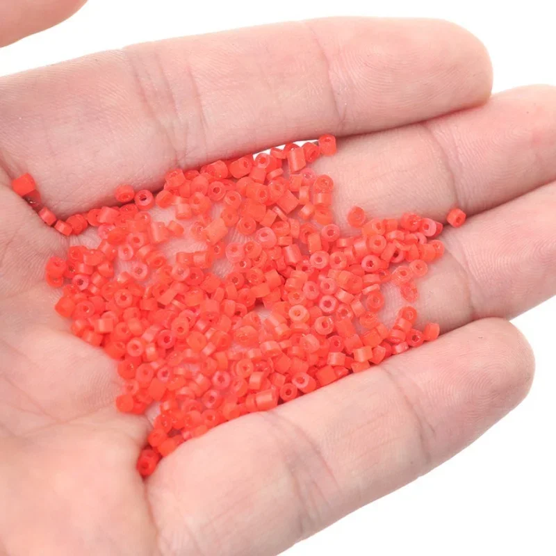 800 PCS Elastic Latex Raw Material Red Fish Tackle Rubber Band for Bloodworm Bait Granulator Bait Fishing Tackle Accessories