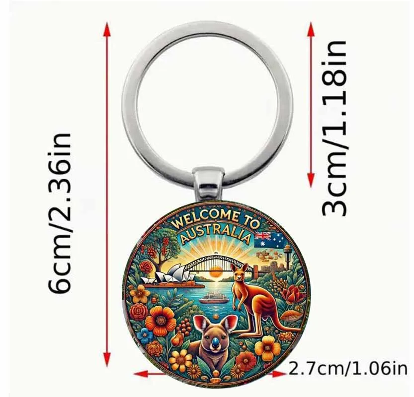 مرحبًا بكم في أستراليا "نمط ريترو مع المناظر الطبيعية الشهيرة والكنغروس كهدية فريدة من نوعها، هدية مثالية #2