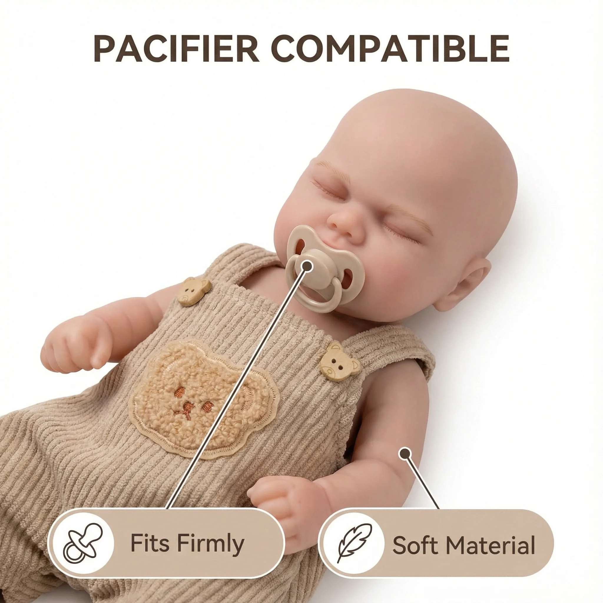 

12inch Collectible Soft Platinum Solid Silicone Doll NPK Reborn Pickle Stretchable Elastic Version for Collectors