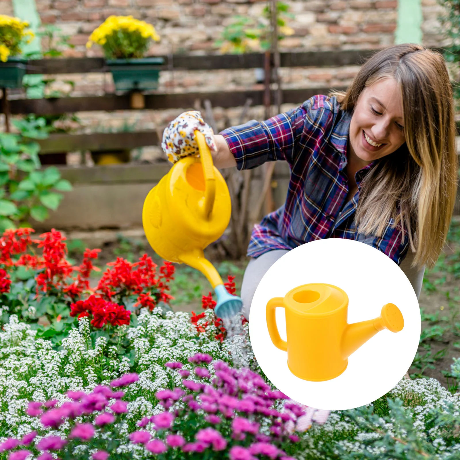 

1pc Plastic Watering Can Household Plants Watering Kettle Flower Watering Pot plastic watering kettle