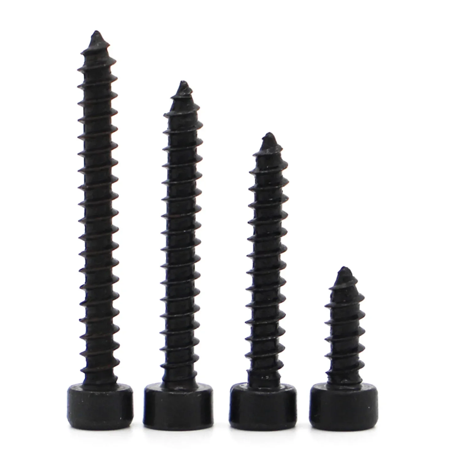 10-50 قطعة M2 M2.6 M3 M3.5 M4 M5 M6 8.8 الكربون الصلب مع الأسود مسدس المقبس غطاء رئيس الذاتي التنصت المسمار نموذج مسامير #2