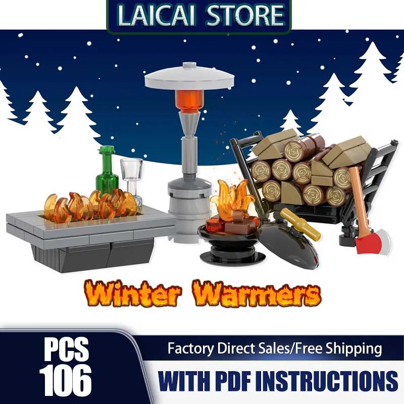 وحدات بناء المدينة نموذج Moc اللبنات تدفئة الشتاء نموذج التكنولوجيا الطوب لتقوم بها بنفسك تجميع عطلة مجموعات الالعاب الهدايا