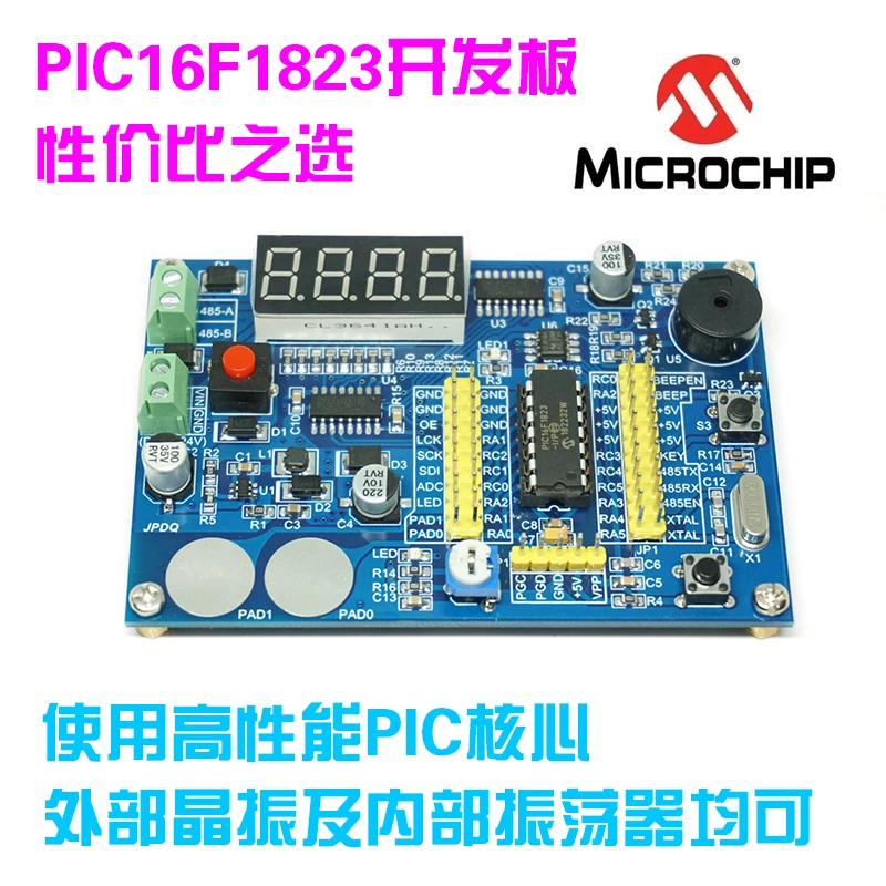 

PIC MCU Development Board Pic16f1823 Development Board Passive Buzzer MODBUS 485 Communication