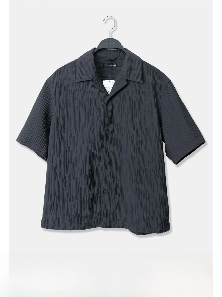 

Повседневный мужской однотонный летний новый свободный ort Sve с отложным воротником, разноцветный дизайн, удобный топ M Faion